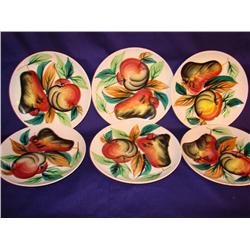 6 Hand Painted Plates