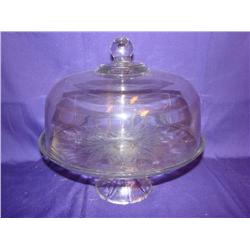 Glass Cake Plate w/Dome Cover