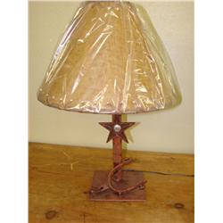 Cowboy Lamp w/Metal Star & Spur