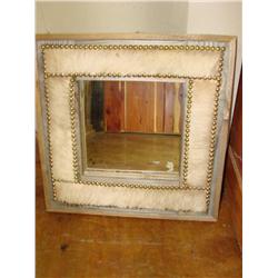 Rustic Wood & Hide Mirror