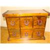 Image 1 : Wooden Spice Box w/Horse Shoe Shaped Knobs