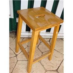 Old Country Wooden Bar Stool