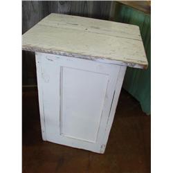 Primitive White Painted Table (made of old doors)