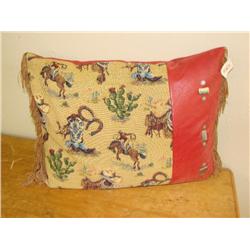 Cowboy Pillow with Fringe