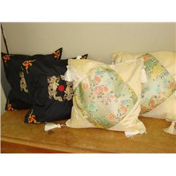 4 Oriental Themed Pillows