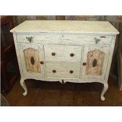 Shabby Chic Dresser w/Longhorn & Tx.Star Drawer Pulls
