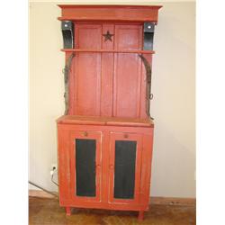 Painted Texas Star Cupboard