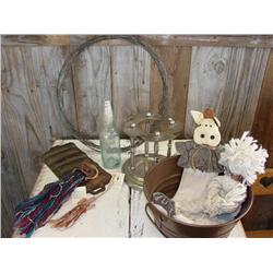 Assorted Items:Barbwire Wreath,Pipestand,variety!