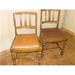 2 Wooden Chairs w/Padded Seats