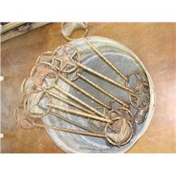 Galvanized Bucket with 9 Towel Bars