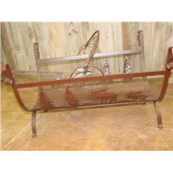 3 Metal Log Holders w/Moose Design