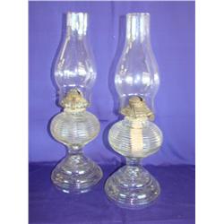 2 Vintage Hurricane Oil Lamps