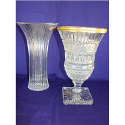 2 Crystal Vases
