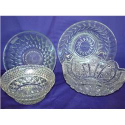 4 Crystal Bowls