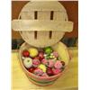 Image 1 : Old Apple Basket full of Decorative Fruit