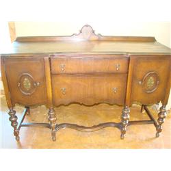 Sideboard with Floral Inset Design