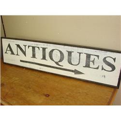 Wood Antiques Sign