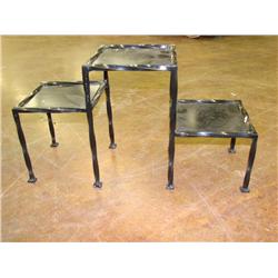 3 Tier Black Wrought Iron Display Shelf