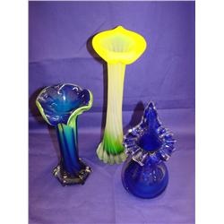 3 Jack In the Pulpit Vases
