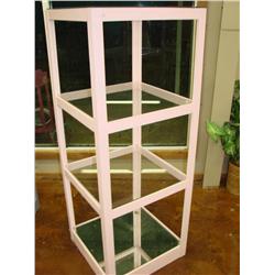 4 Tier Pink Painted Shelf Unit