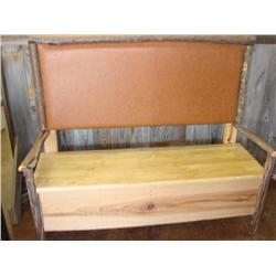 Leather Back Bench