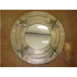 Round Metal Texas Star Mirror