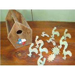 12 Drawer Pulls in Wooden Box