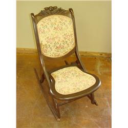 Tapestry Seat Sewing Rocker (folds up)