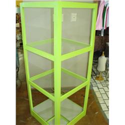 Green Painted Shelf Unit
