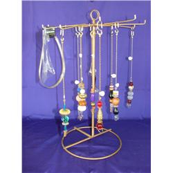 Beaded Fan Pulls with Display Holder