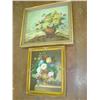 Image 1 : 2 Floral Oil on Canvas Paintings