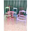 Image 1 : 7 Brightly Painted Chairs
