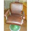 Image 1 : Barber Chair w/Tooled Upholstery Covering