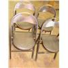 Image 1 : 4 Folding Wood Chairs w/Padded Seats