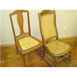 Chair & Rocker-with Cane Seats
