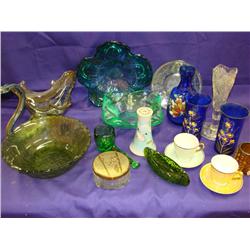 Large lot of assorted glassware (16 pcs)