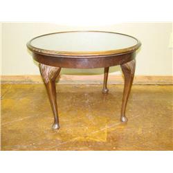 Round Occasional Table w/Glass Top