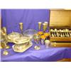 Image 1 : Large Amount of Silver-Goblets,Flatware, Serving Dishes