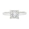 Image 5 : 14k Gold 1.18 ctw GIA Princess Cut Diamond Solitaire Hidden Halo Engagement Ring