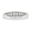 Image 7 : Solid 14K White Gold .60 ctw Baguette Cut Channel Set Diamond Stackable Band Rin