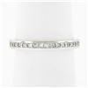 Image 3 : 18k White Gold 0.80 ctw Channel Princess Diamond Eternity Stack Wedding Band Rin