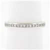 Image 4 : 18k White Gold 0.80 ctw Channel Princess Diamond Eternity Stack Wedding Band Rin