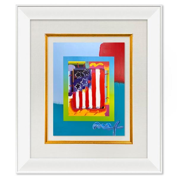 Flag with Heart by Peter Max