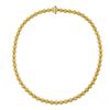 Image 3 : Italian Solid 18k Yellow Gold 16" 6mm Brushed Finish Fancy Ball Bead Necklace