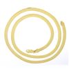 Image 4 : NEW 14k Yellow Gold 4mm 16" Polished Fancy Flat Herringbone Link Chain Necklace