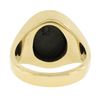 Image 7 : Men's 14K Yellow Gold Oval Cabochon Bezel Set Brown Star Sapphire Solitaire Ring