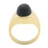 Image 8 : Men's 14K Yellow Gold Oval Cabochon Bezel Set Brown Star Sapphire Solitaire Ring