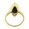 Image 6 : 14K Yellow Gold Bezel Marquise Cabochon Jade Open Frame Simple Solitaire Ring