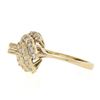 Image 6 : Solid 14k Yellow Gold 1.55 ctw Round Diamond Top High Swirl Domed Cocktail Ring