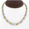 Image 1 : Vintage McTeigue & Co. Platinum & 18K Gold 14.1 ctw Marquise Diamond 16" Necklac